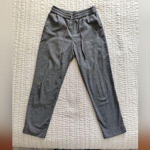 Women's Gray Drawstring Stretch Straight Pants